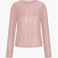 thumbnail image 4 of Womens Mesh Long Sleeve Blouse Elegant Solid Color Casual and Evening Wear Crew Neck Top RD2 M, 4 of 5