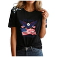 thumbnail image 4 of vigerkar 4th of July Outfits for Women USA Patriotic Shirts for Women Short Sleeve Red White and Blue Shirts American Flag Summer Tops (Red, XXL), 4 of 6