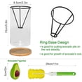 thumbnail image 2 of Avocado Tree Growing Kit with Bottle Brush Avocado Figurine, Bamboo Base, Avocado Seed Starter Vase Glass Plant Pot Easy Seed Sprout Starter Gift for Gardening Lovers Home Office Table Decoration, 2 of 4