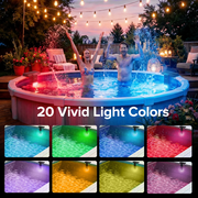 SANSI Solar Underwater Pool Light 20-Color 3-Mode LED Remote Controlled Above-Ground 1-Pack