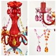 thumbnail image 3 of Plug-in Crystal Chandelier 4 Lights Colorful Hanging Lamp with 20FT Cord E12 Base for Kids Room, 3 of 6