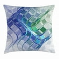 thumbnail image 1 of Trippy Throw Pillow Cushion Cover, Abstract Set of Squares with Wavy Form Psychedelic Fractals Mental Absorbing Image, Decorative Square Accent Pillow Case, 24 X 24 Inches, Multicolor, by Ambesonne, 1 of 2