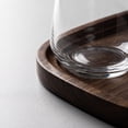 thumbnail image 4 of Oval Wooden Serving Tray Decorative Wooden Platter Recessed Catchall Storage Tray For Coffee Table Snacks Fruit Tea Room, 4 of 7