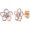 *White, variant on Pink Flower Earrings for Women, 925 Silver Plating Stud Earrings, Cute Plumeria Earrings For Women, Cherry Blossom Hypoallergenic Stud
