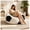 Black+Beige + Flannelette + Foam, variant on Small Soccer‑Shaped Bean Bag Chair, Multi‑Color Stitching Large‑Size Beanbag Seat,Comfortable Relax Lazy Sofa for Bedroom, Living‑Room, Reading Nook, Indoor Leisure Lounge Seat for Adults & Teenagers
