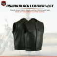 thumbnail image 2 of Daniel Smart XS to 12XL Men’s Leather Vest Cowhide Motorcycle Leather Vest with without Collar, 2 of 5