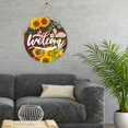 thumbnail image 4 of 1PC Listing Autumn Welcome Listing Listing Decoration In Front Of The Door Rural Wooden Welcome Doorplate Sunflower Decoration Doorplate Door Decoration Autumn Butterfly Doorplate Brown, 4 of 8