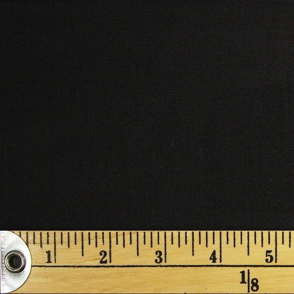 Fabric Creations Solid Black Fat Quarter Pre-Cut Fabric - 18" x 21" / 45cm x 53cm