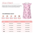 thumbnail image 3 of Saiise Rabbit Face Pattern Girls Flutter Sleeve Nightgown Soft Pajama Dress Knee-Length Sleepwear Comfort Playtime Home Party-X-Large, 3 of 6