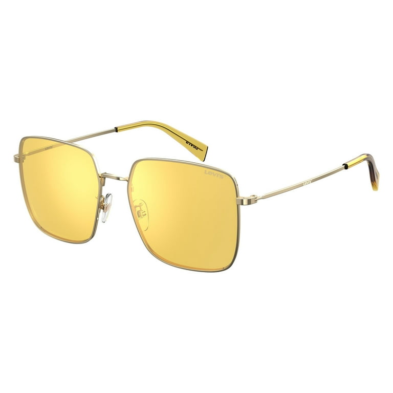 Levis Lv 1007/S Full Rim Square Gold Yellow Sunglasses 
