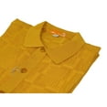 thumbnail image 3 of Mens Stacy Adams Italian Style Knit Woven Shirt Short Sleeves 71010 Gold, 3 of 4