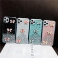 thumbnail image 2 of Cubic Three Butterflies Glitter Star Phone case, Fresh and Cute, Drop-Proof, Women's Favorite, for iPhone 15 14 13 12 11 Ultra Plus X XS XR 7 8 6 SE 2020 Phone Case (Black,iPhone 12 Pro), 2 of 8