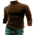 thumbnail image 3 of Chandail à Col Montant Chaud en Coton pour Hommes, Tricot à Col Roulé, 3 of 4