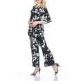 thumbnail image 2 of White Mark Women's Floral Bell Sleeve Tunic and Palazzo Pant Set, 2 of 5