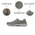 thumbnail image 2 of Mens Canvas Loafers Comfortable Soft Walking Shoes Lightweight Non-slip Driving Shoes Daily Casual Flat Shoes Gray 11.5 US, 2 of 7