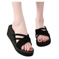 thumbnail image 3 of NOKIO Womens Platform Sandals with Arch Support Women Summer Breathable Open Toe Fashion Non-Slip Wedge Slippers Beach Shoes Women's Comfort Slides EVA Flat Sandals, 3 of 9