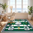 thumbnail image 3 of Design&I 6'x9' Ultra Soft Area Rug, Ball Sport Scoreboard Design With Tee Motif And Striped Border Golf Flowing None Fluffy Washable Non Shedding for Guest Room Bedroom Living Room, 3 of 7