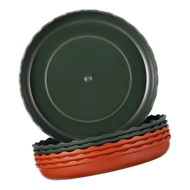 Bewildely Platillos para plantas portátiles, 6 uds., bandejas redondas de plástico para macetas, planes reutilizables lavables, Bases de goteo de agua Jardín y Patio Bewildely HA006270-00