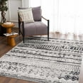 thumbnail image 3 of BoutiqueRugs Lyssons Bohemian, Transitional Area Rug - Machine Washable - Black, Gray, Light Gray - 7'10" x 10', 3 of 15