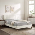 thumbnail image 7 of Maklaine Tufted Performance Velvet Twin Platform Bed in White, 7 of 7