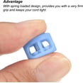 thumbnail image 4 of 0.6" Dia Cord Locks, 16 Pack Round Double Hole Stopper Elastic Cord Fastener Slider for Drawstring Bag Clothing Shoes, Blue, 4 of 5