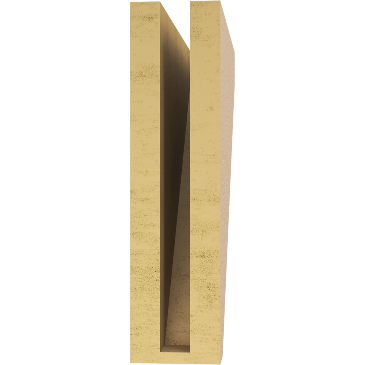 3"W x 12"D x 12"H Thin Concord Rough Cedar Woodgrain TimberThane Corbel, Primed Tan