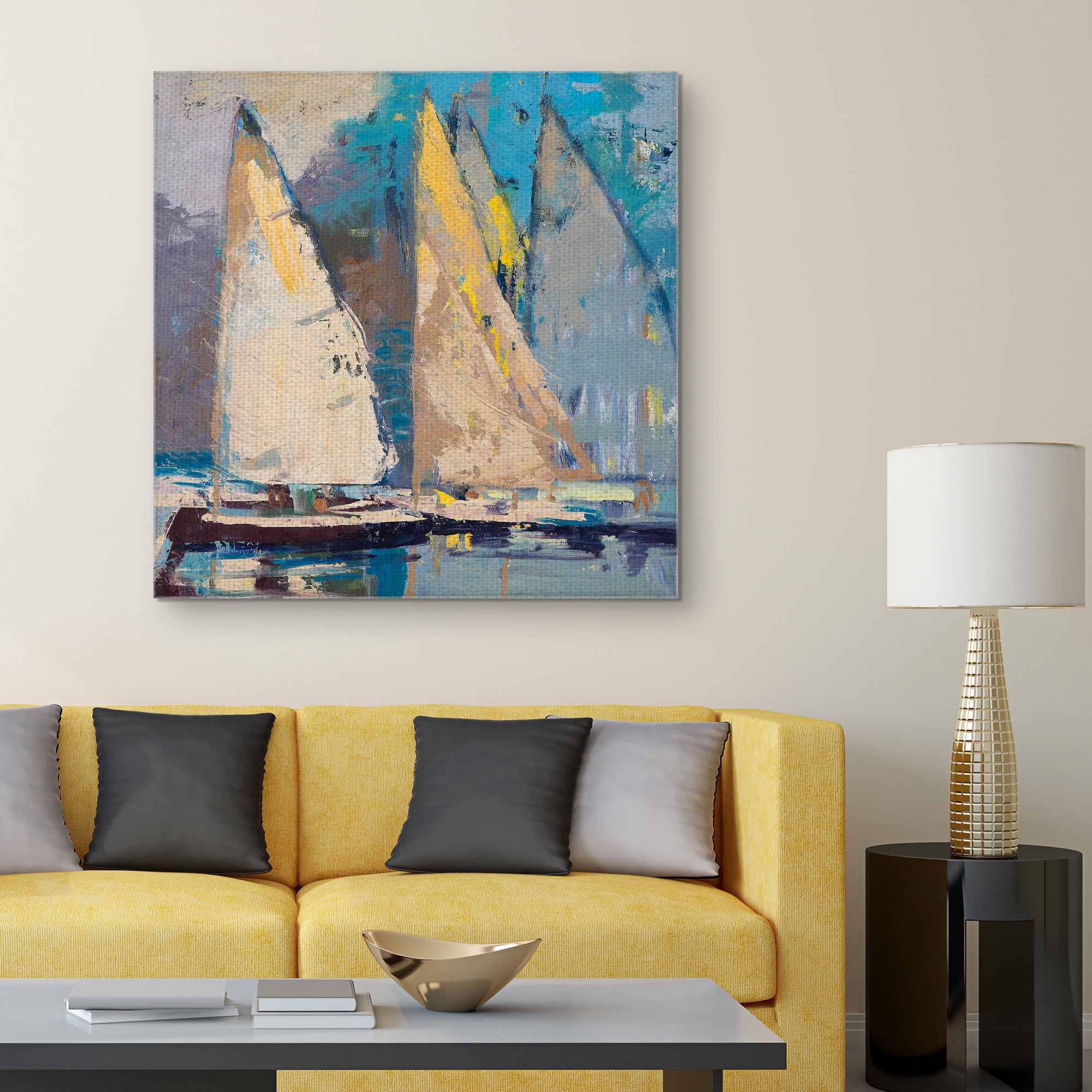 Masterpiece Art Gallery Breeze Sail & Sky by Beth Forst Canvas Art Print 35" x 35"