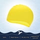 thumbnail image 4 of Uxcell Gorro de Natación de Silicona en Forma de Lágrima, Paquete de 2 para Mujeres y Hombres, Sombrero de Natación Impermeable Antideslizante [Amarillo], 4 of 6