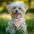 thumbnail image 2 of Dog Bandana 1 Pack,Beige Cow Heart Pattern Bandanas for Dogs,Cat Bandana,Small/ Large Dog Bandana 2 Size,Dog Bandanas Girl Boy, 2 of 5