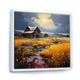 thumbnail image 2 of Designart "Yellow Barn Minimalsim horizon I" Countryside Floater Framed Wall Decor, 2 of 7