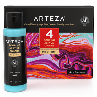 Arteza ARTZ-4225 ARTEZA Pastel Acrylic Paint, Set of 8, Metallic