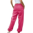thumbnail image 4 of Hontri Womens Khaki Pants Clearance! Women's Bottom Sweatpants Joggers Pants Workout High Waisted Yoga Pants with Pockets 100% Cotton Pants for Women, 4 of 8