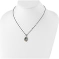 thumbnail image 5 of Sterling Silver With Gold-Tone Flash Gold-Plated London Blue Topaz Necklace Made In Thailand qtc1380, 5 of 6