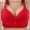 Red, variant on WQJNWEQ Wireless Bras for Women Support Comfortable Lace Breathable Bra Underwear No Rims