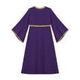 thumbnail image 6 of Ocealan Girls Medieval Renaissance Dress Long Sleeve Lace-Up Vintage Princess Dress Maxi Party Gown Dark Purple 16, 6 of 7