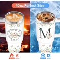 thumbnail image 5 of Christian Gifts for Women, Christian Tumbler 40Oz with Handle and Straw for Women, Personalized Initial M Tumbler Gifts for Women Christmas Religious Inspirational Gifts, Gifts for Christian, 5 of 6