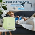 thumbnail image 6 of 4L/6 Cans Mini Fridge without Freezer,Portable Compact Refrigerator for Makeup Skin Care,Cooler and Warmer 2 Mode for Bedroom,Car,Office Dorm,Small Cooler for Drink/Cosmetics/Beverage/Wine - Green, 6 of 7