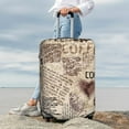 thumbnail image 7 of Hirioo Abstract Coffee Pattern With Letters for Elasticity Suitcase Cover (No luggage Included) Durable Luggage Protector Fits 18-32 Inch Luggage-Medium, 7 of 7