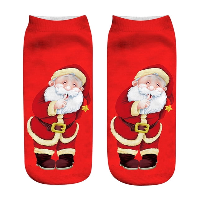 Harpily Women Fashion Three-dimensional Printed Socks Christmas Socks