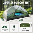 thumbnail image 3 of Forceatt Tienda de campaña para 2-3 personas, impermeable y resistente al viento, tienda de campaña ultraligera para 3-4 estaciones, se puede instalar inmediatamente, adecuada para senderismo, camping, 3 of 5