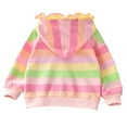 thumbnail image 3 of URMAGIC Kids Girl Rainbow Pullover Hoodies Casual Hooded Sweatshirts Jumper Hoody Sweater Tops, 3 of 12