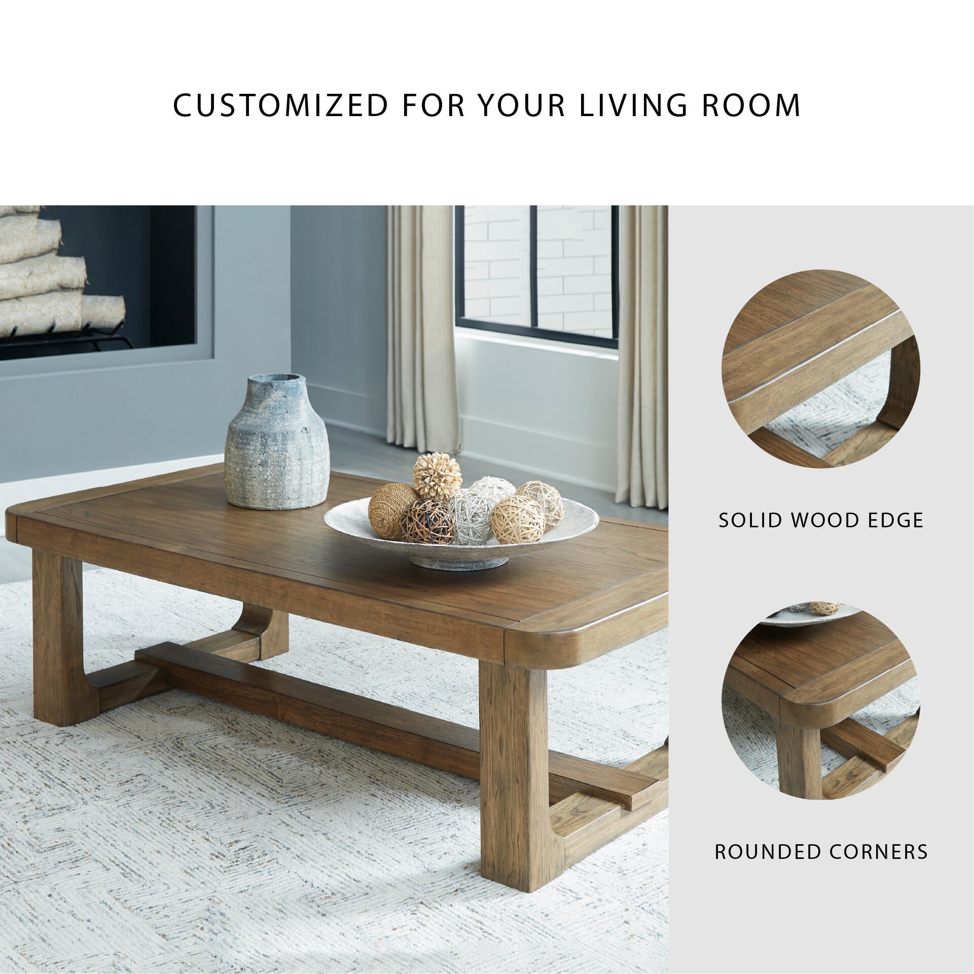 Signature Design by Ashley Casual Cabalynn Coffee Table, Light Brown