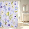 thumbnail image 2 of Erosebridal Ladybug Shower Curtain 72Wx84L,Transitional Floral Bathroom Shower Curtain,Lavender Green, 2 of 5