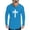 Blue, variant on Jesus Cross Print T Shirt for Man Long Sleeve Crewneck Graphic Tee Lightweight Workout Tops Black S