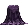 thumbnail image 3 of XYAIYT Fleece Throw Blanket Super Soft Reversible Plush Microfiber Double Sided Warm Cozy Blanket for Couch Sofa Bed Travel Home Easy Care Gift for Women and Family Suit Gift 70.9x78.7in Purple, 3 of 3