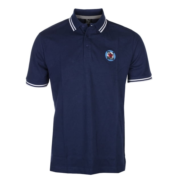 The Who - Polo Logotipo de Blanco para Adultos Unisex (Azul Marino)