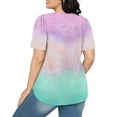thumbnail image 6 of Enjoytime Tshirts For Women Color Block Short Sleeved Round Neck Tee Top Loose Comfy Women's Fashion Tops, 6 of 7