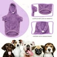 thumbnail image 3 of ZDM Fuzzy Dog Hoodie Dog Sweaters for Large Dogs Soft Double-Sided Plush Fleece Pet Sweater Pet Clothes Coats Hoodie Sherpa Hooded Sweatshirt(Coffee-XXL), 3 of 7