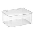 thumbnail image 1 of Desk Storage Box, Large Capacity Multi Functional Phone Case Storage Box Plastic Wear  With Lid For Bedroom For Makeup Transparent, 1 of 8