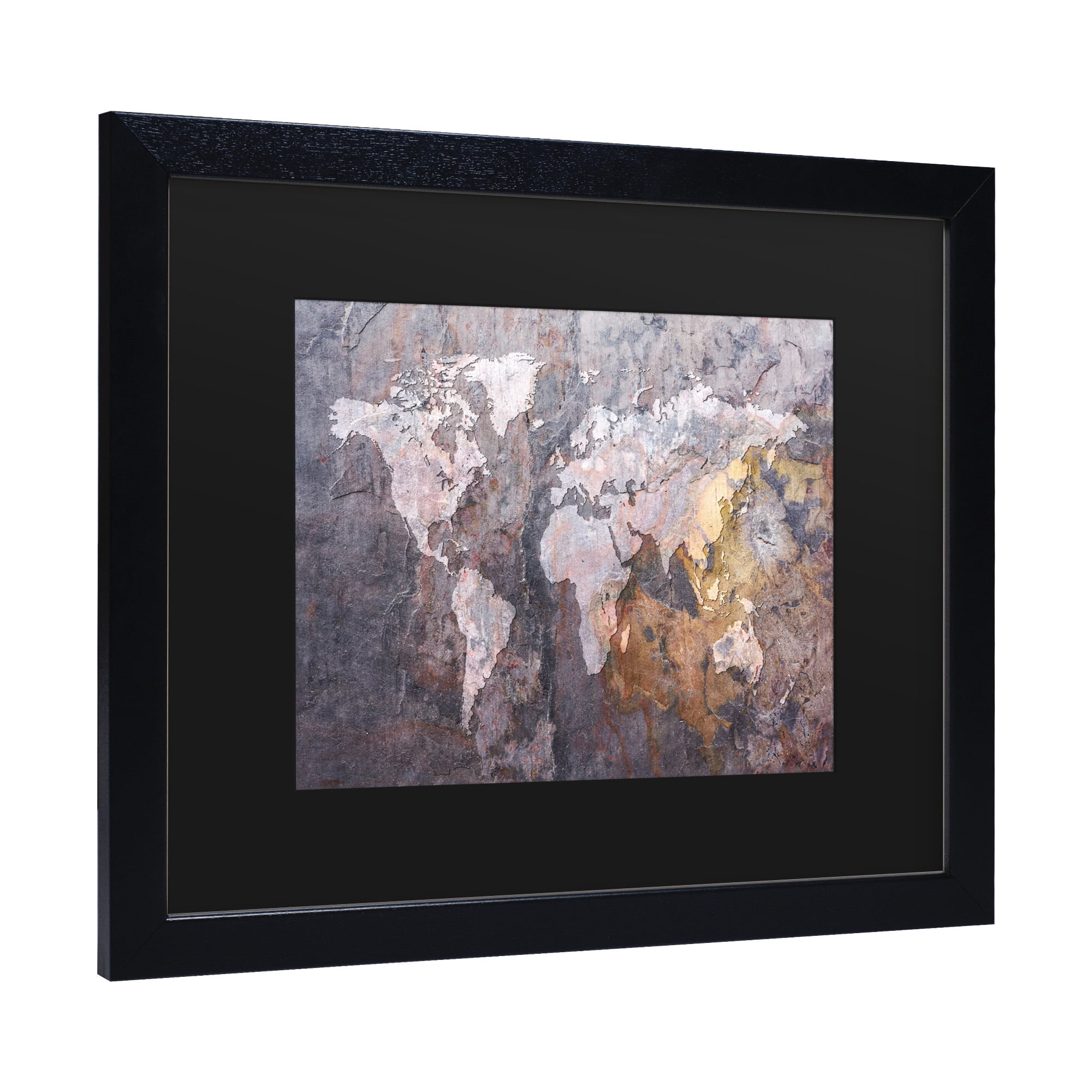 Trademark Fine Art 'World Map - Rock' Canvas Art by Michael Tompsett